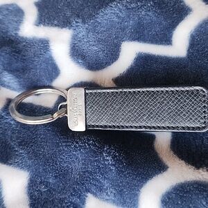 Louis Vuitton Black Taiga Leather Silver Key Ring Bag Charm